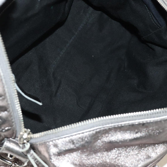 BALENCIAGA The Box Hand Bag Leather 2way Silver 145694 Auth yk20505SAM