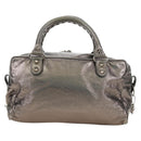 BALENCIAGA The Box Hand Bag Leather 2way Silver 145694 Auth yk20505SAM-3