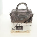BALENCIAGA The Box Hand Bag Leather 2way Silver 145694 Auth yk20505SAM-30