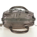 BALENCIAGA The Box Hand Bag Leather 2way Silver 145694 Auth yk20505SAM-6