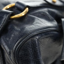 Miu Miu Hand Bag Leather 2way Navy Gold Auth yk20506SAM-19
