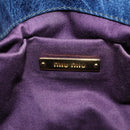 Miu Miu Hand Bag Leather 2way Navy Gold Auth yk20506SAM-22