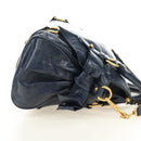 Miu Miu Hand Bag Leather 2way Navy Gold Auth yk20506SAM-4