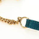 FENDI Mamma Baguette Hand Bag Suede 2way Blue Gold Auth yk20507SAM-11