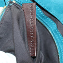 FENDI Mamma Baguette Hand Bag Suede 2way Blue Gold Auth yk20507SAM-29