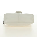 FENDI Mamma Baguette Shoulder Bag Leather White Silver Auth yk20508SAM-5