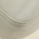 FENDI Mamma Baguette Shoulder Bag Leather White Silver Auth yk20508SAM-16