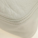 FENDI Mamma Baguette Shoulder Bag Leather White Silver Auth yk20508SAM-17