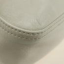 FENDI Mamma Baguette Shoulder Bag Leather White Silver Auth yk20508SAM-18