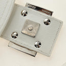 FENDI Mamma Baguette Shoulder Bag Leather White Silver Auth yk20508SAM-22
