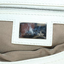 FENDI Mamma Baguette Shoulder Bag Leather White Silver Auth yk20508SAM-23
