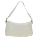 FENDI Mamma Baguette Shoulder Bag Leather White Silver Auth yk20508SAM-2