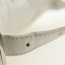 FENDI Mamma Baguette Shoulder Bag Leather White Silver Auth yk20508SAM-8