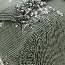 FENDI Mamma Baguette Shoulder Bag Beads 2way Green Silver Auth yk20510SM-16