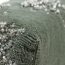 FENDI Mamma Baguette Shoulder Bag Beads 2way Green Silver Auth yk20510SM-18