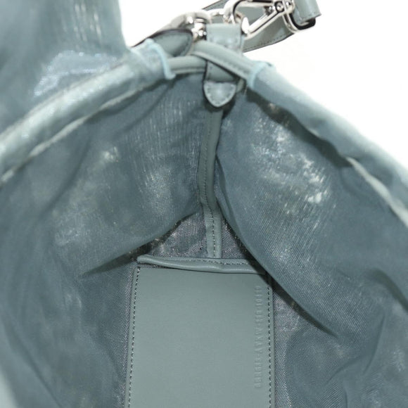 FENDI Mamma Baguette Shoulder Bag Beads 2way Green Silver Auth yk20510SM