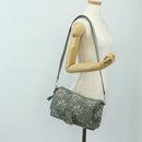 FENDI Mamma Baguette Shoulder Bag Beads 2way Green Silver Auth yk20510SM-29
