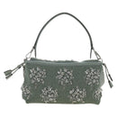 FENDI Mamma Baguette Shoulder Bag Beads 2way Green Silver Auth yk20510SM-2