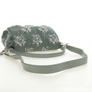 FENDI Mamma Baguette Shoulder Bag Beads 2way Green Silver Auth yk20510SM-8