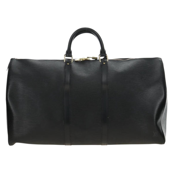 LOUIS VUITTON Epi Keepall 55 Boston Bag Noir Black M42952 LV Auth yk20511SAV