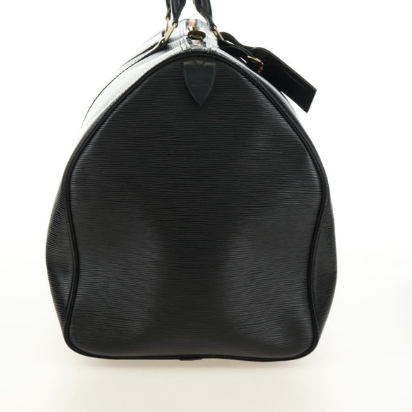 LOUIS VUITTON Epi Keepall 55 Boston Bag Noir Black M42952 LV Auth yk20511SAV