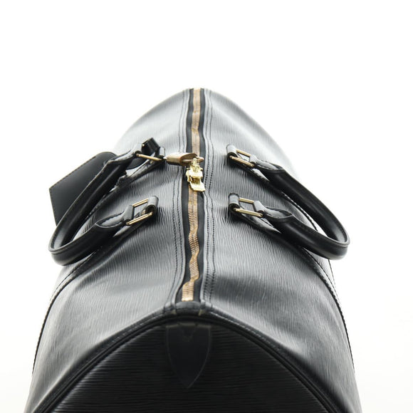 LOUIS VUITTON Epi Keepall 55 Boston Bag Noir Black M42952 LV Auth yk20511SAV