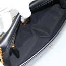 FENDI baguette Chain Shoulder Bag Leather Black Gold Auth yk20513SAV-10
