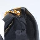 FENDI baguette Chain Shoulder Bag Leather Black Gold Auth yk20513SAV-22