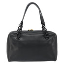 CHANEL COCO Mark Chain Hand Bag Caviar Skin Black Gold CC Auth yk20517SAV-3