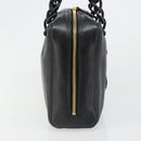 CHANEL COCO Mark Chain Hand Bag Caviar Skin Black Gold CC Auth yk20517SAV-5