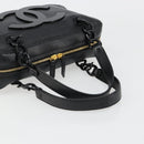 CHANEL COCO Mark Chain Hand Bag Caviar Skin Black Gold CC Auth yk20517SAV-7