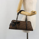 Christian Dior Trotter Canvas Romantic Chain Bag PVC Brown Auth yk20518SAV-24