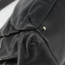 CHANEL Chain Shoulder Bag Lamb Skin Black Silver CC Auth yk20519V-13