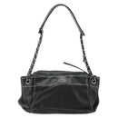 CHANEL Chain Shoulder Bag Lamb Skin Black Silver CC Auth yk20519V-3