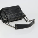CHANEL Chain Shoulder Bag Lamb Skin Black Silver CC Auth yk20519V-7