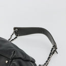CHANEL Chain Shoulder Bag Lamb Skin Black Silver CC Auth yk20519V-8