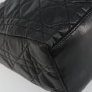 Christian Dior Canage Hand Bag Lamb Skin Black Gold Auth yk20520SAV-11