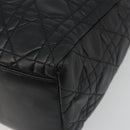 Christian Dior Canage Hand Bag Lamb Skin Black Gold Auth yk20520SAV-12