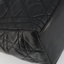 Christian Dior Canage Hand Bag Lamb Skin Black Gold Auth yk20520SAV-13