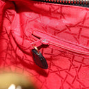 Christian Dior Canage Hand Bag Lamb Skin Black Gold Auth yk20520SAV-20