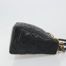 Christian Dior Canage Hand Bag Lamb Skin Black Gold Auth yk20520SAV-4