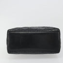 Christian Dior Canage Hand Bag Lamb Skin Black Gold Auth yk20520SAV-9