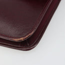 Christian Dior Shoulder Bag Leather Bordeaux Gold Auth yk20521-10