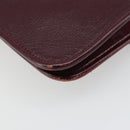 Christian Dior Shoulder Bag Leather Bordeaux Gold Auth yk20521-12