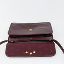 Christian Dior Shoulder Bag Leather Bordeaux Gold Auth yk20521-15