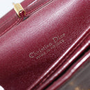 Christian Dior Shoulder Bag Leather Bordeaux Gold Auth yk20521-16