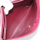 Christian Dior Shoulder Bag Leather Bordeaux Gold Auth yk20521-21