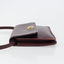 Christian Dior Shoulder Bag Leather Bordeaux Gold Auth yk20521-5