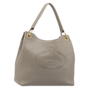 PRADA Shoulder Bag Leather Gray Gold 1BC051 Auth yk20522SAV-1