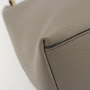 PRADA Shoulder Bag Leather Gray Gold 1BC051 Auth yk20522SAV-14